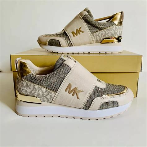 michael kors shoes for women silver glitter|Michael Kors bling sneakers.